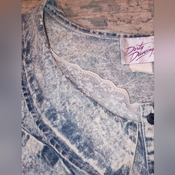 Vintage Dirty Dancing 1987 Acid washed Crop Sleeveless denim vest  small - Picture 10 of 15